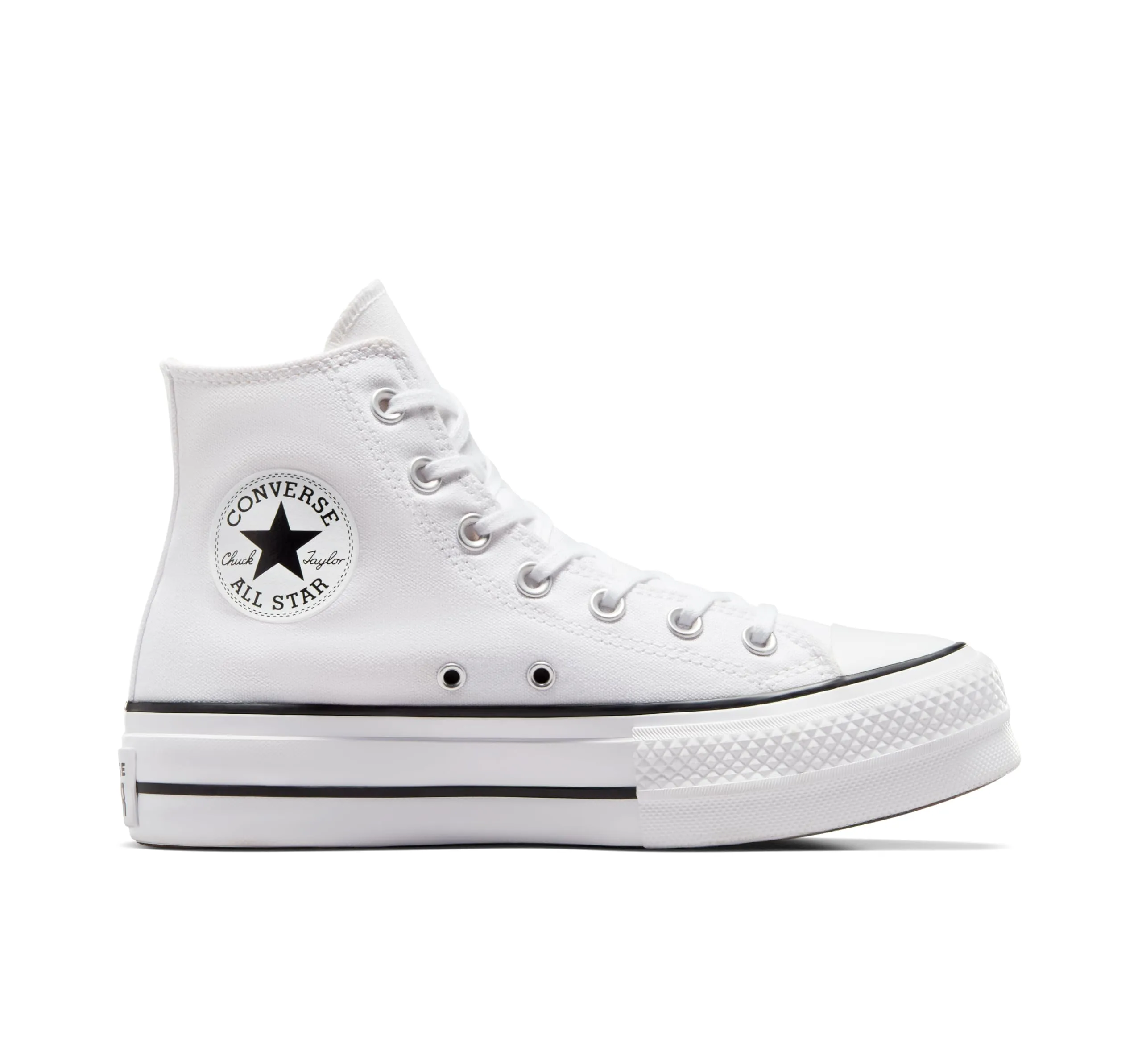 Converse Chuck Taylor All Star Lift High Top Sneaker - Bianco/Nero/Bianco - 45,5 EU - immagine 3