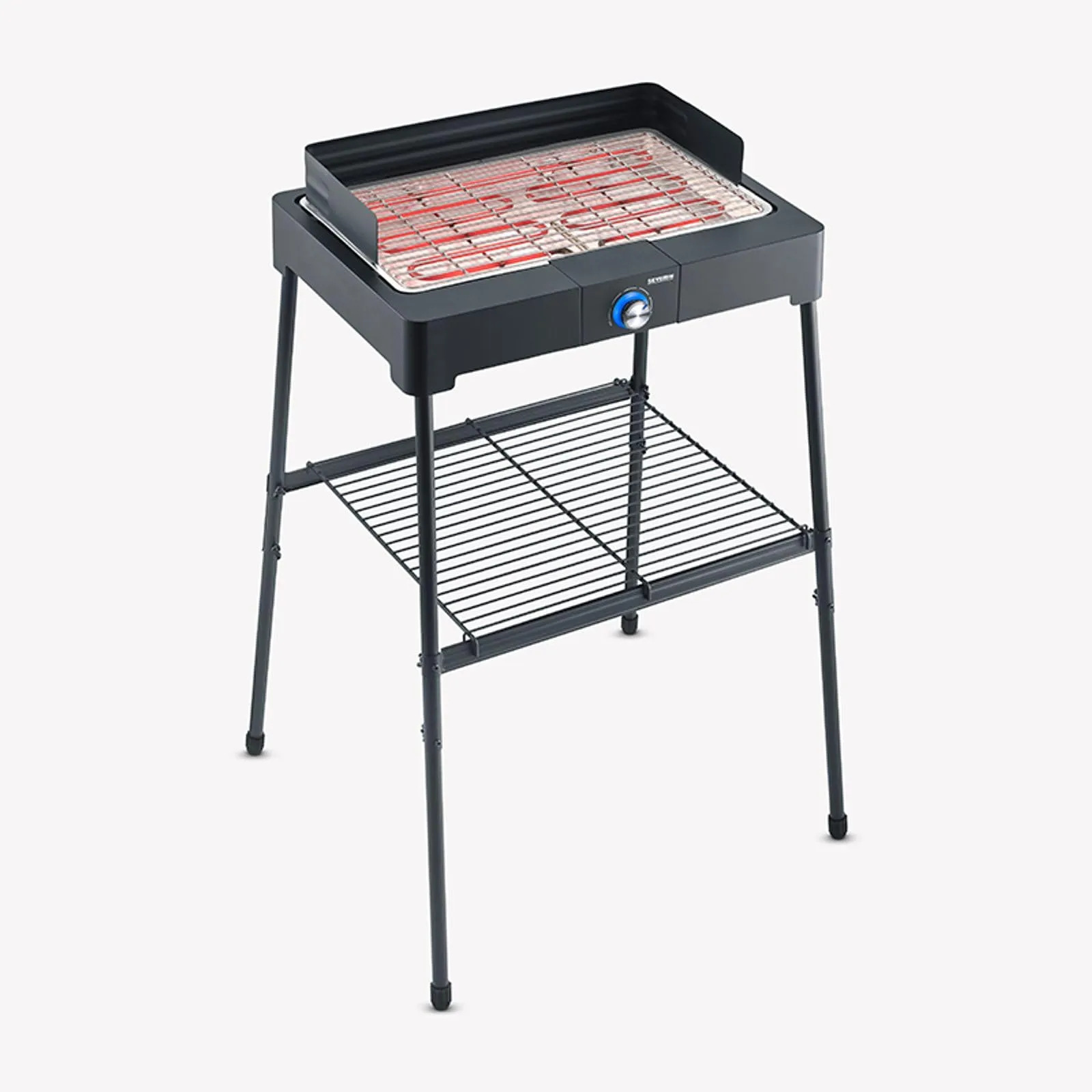 Severin Barbecue Elettrico da Balcone con Supporto e Griglia Inox, 2200W, 8566 - immagine 4