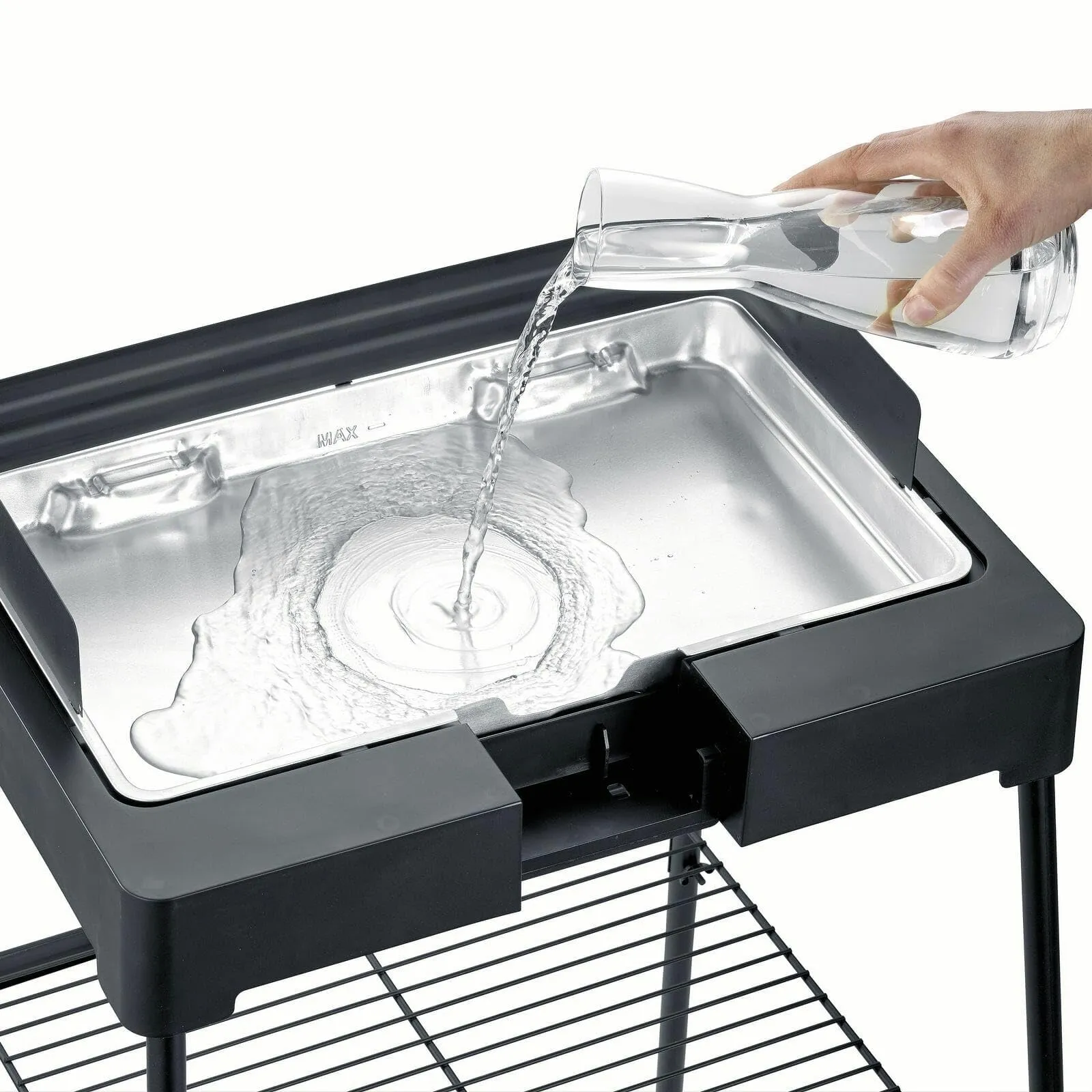 Severin Barbecue Elettrico da Balcone con Supporto e Griglia Inox, 2200W, 8566 - immagine 6