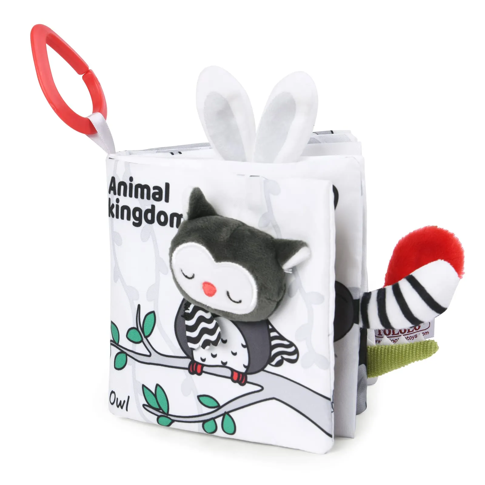 Vicloon Libro di Stoffa per Bambini con Suono e Gancio per Passeggino, Foresta - immagine 1