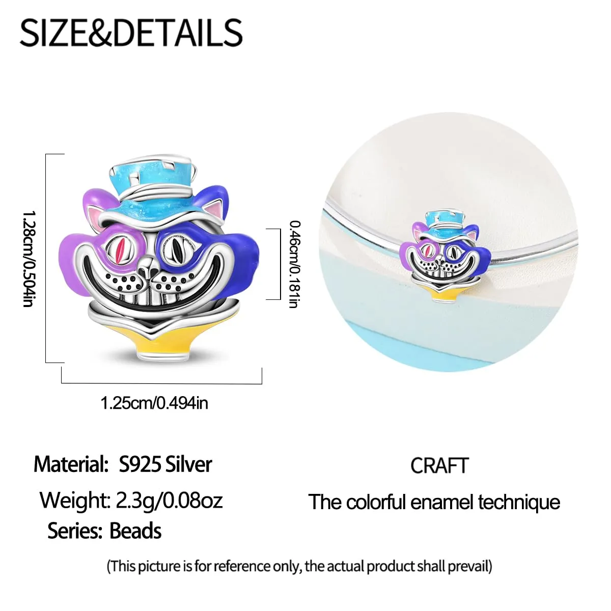 KUNSIR Bead Charm in Argento Sterling 925 con Cubic Zirconia per Braccialetti e Collane Europei - immagine 6