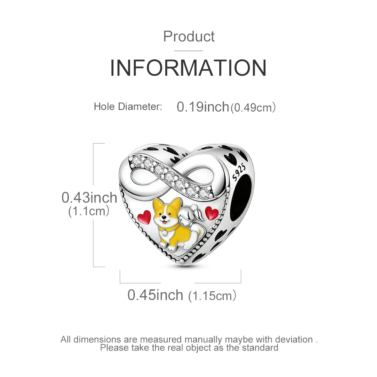 LNQOBU Charm Madre e Figlia Mum Sister in Argento 925 con Zirconi 5A per Braccialetti Pandora - immagine 5