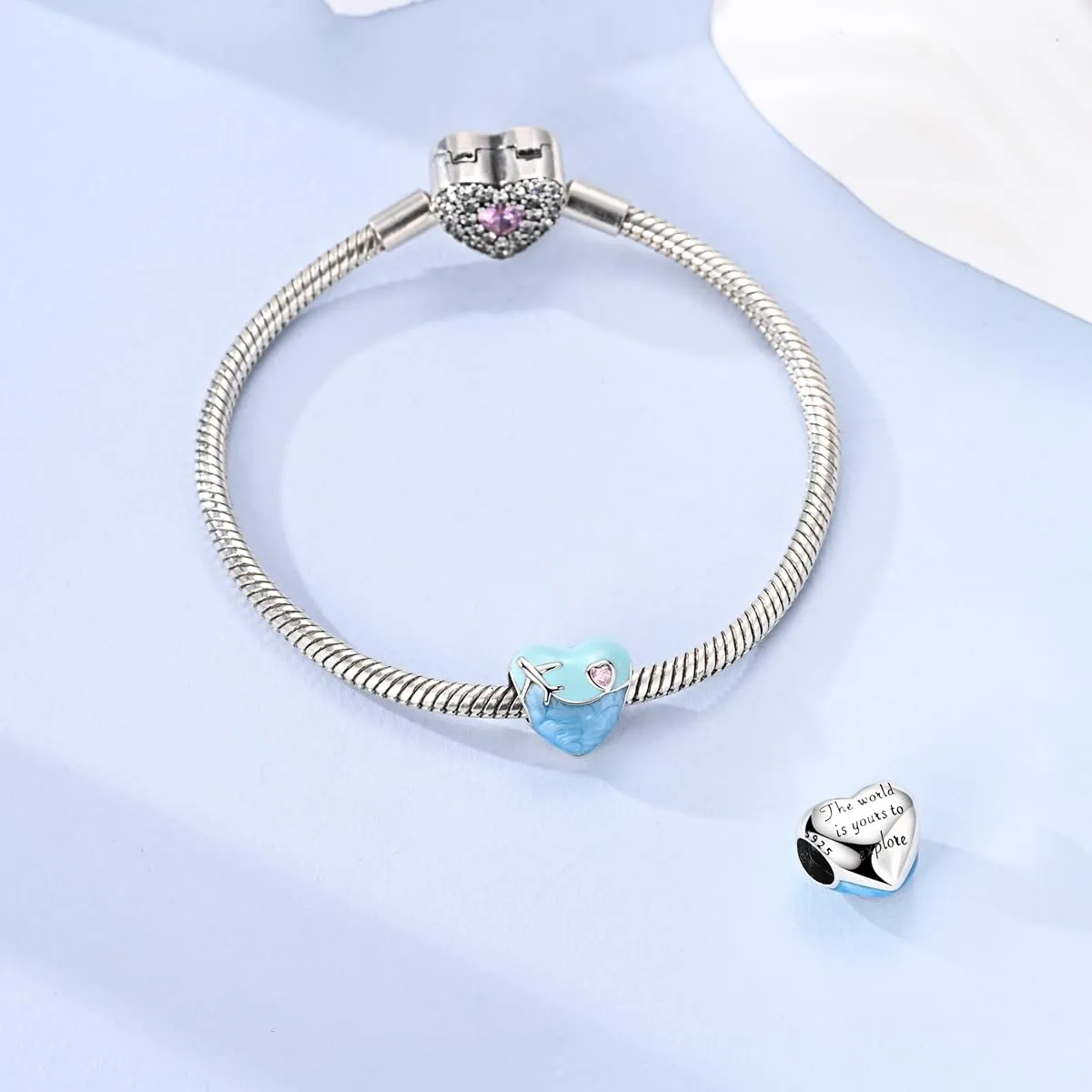 LNQOBU Charm Bead Ciondolo Donna in Argento Sterling 925 per Bracciali e Collane - immagine 2