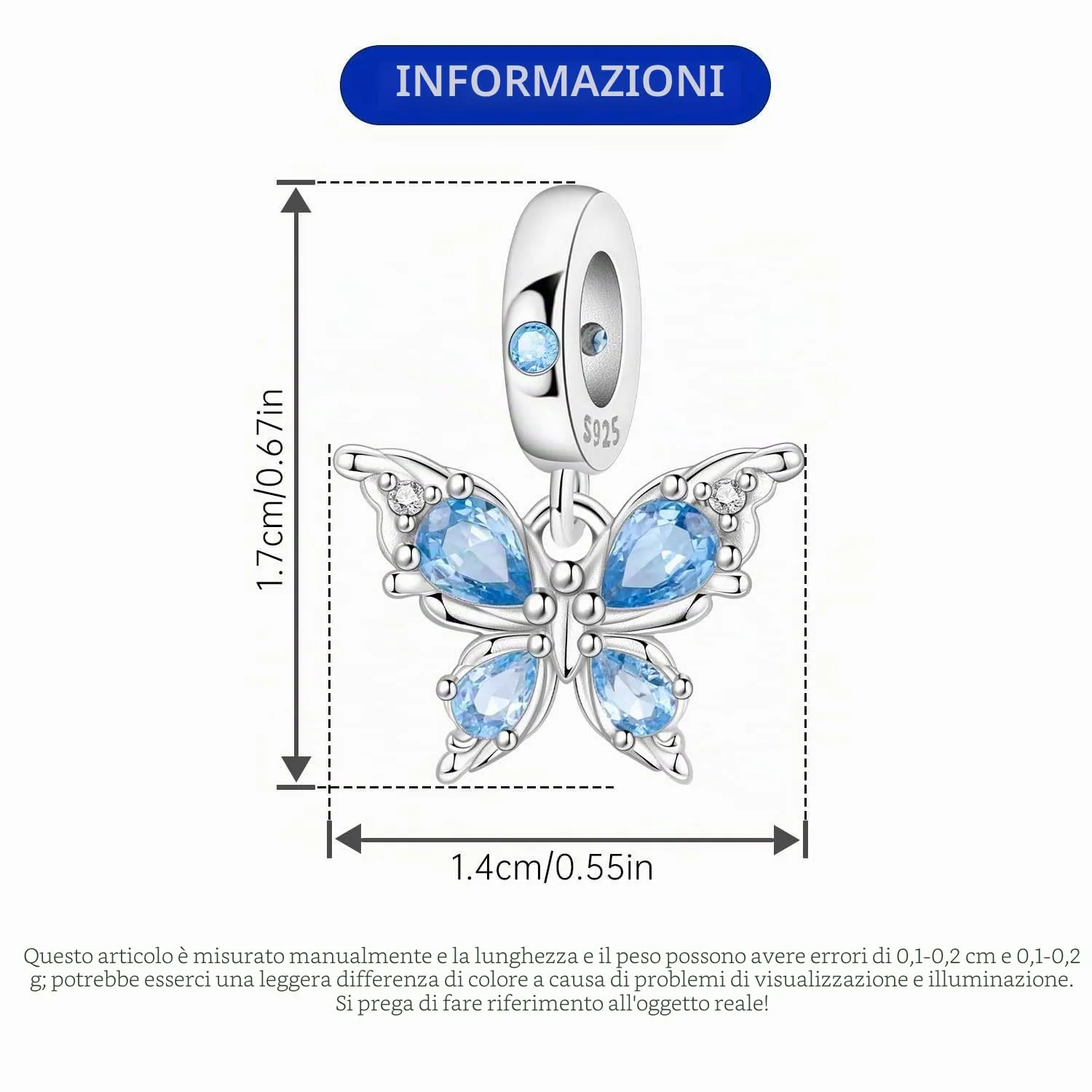 NUJIFFY Ciondoli di animali in argento sterling 925 per donna - immagine 6
