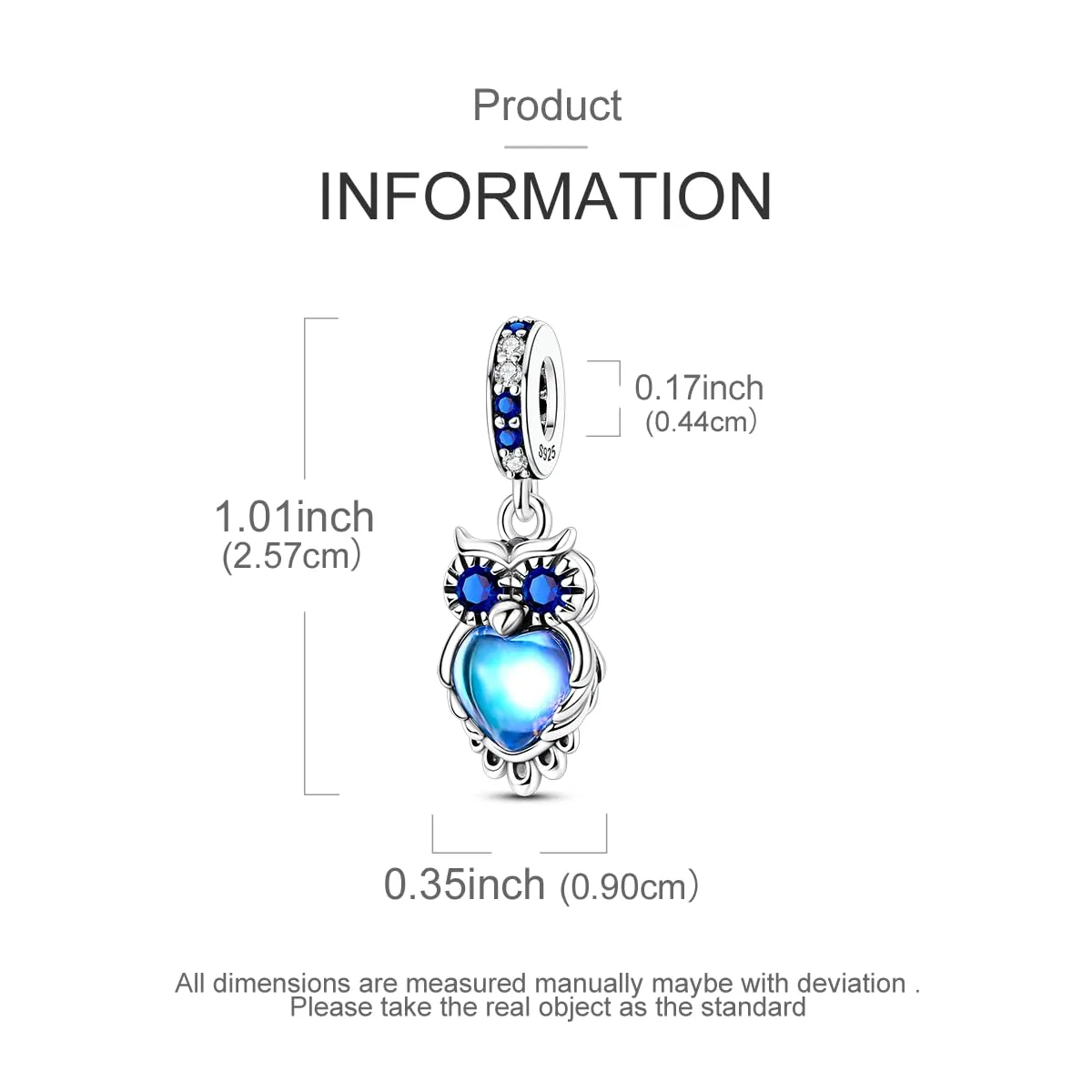 LNQOBU Charm Bead Ciondolo Donna in Argento Sterling 925 per Bracciali e Collane - immagine 5