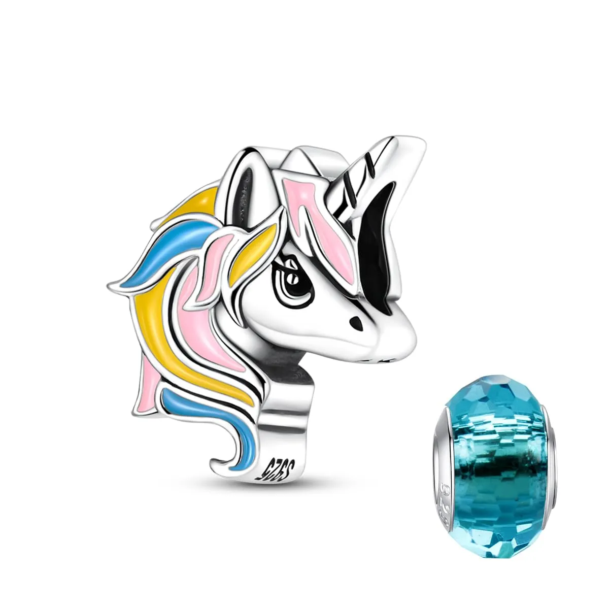 LNQOBU Charm Bead Ciondolo Donna Argento Sterling 925 per Bracciali e Collane - immagine 1