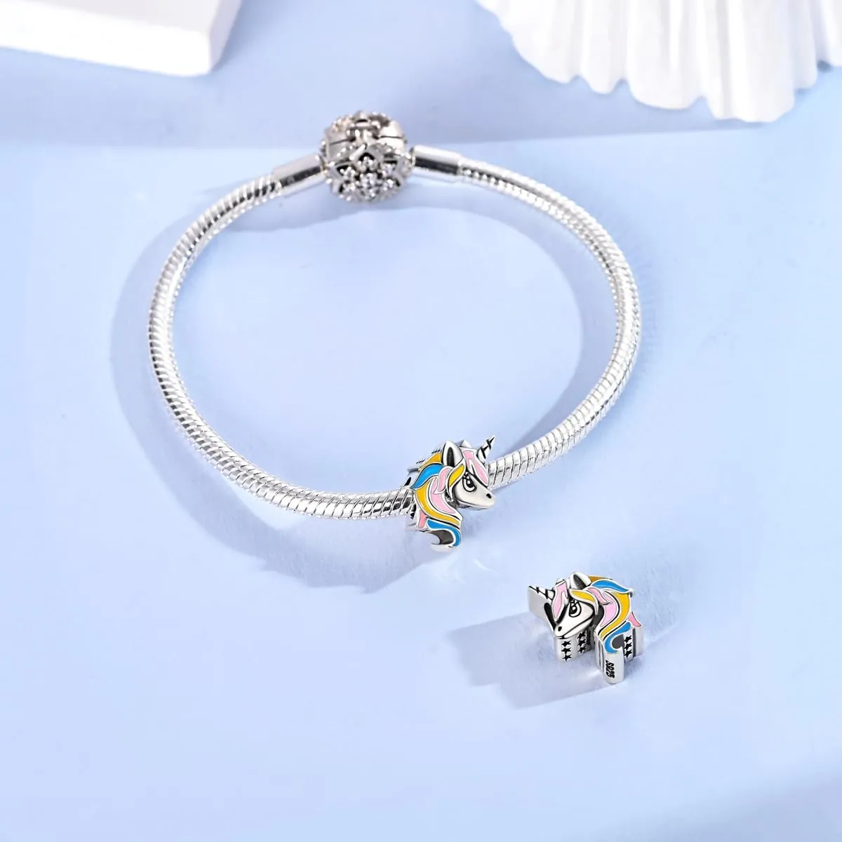 LNQOBU Charm Bead Ciondolo Donna Argento Sterling 925 per Bracciali e Collane - immagine 2