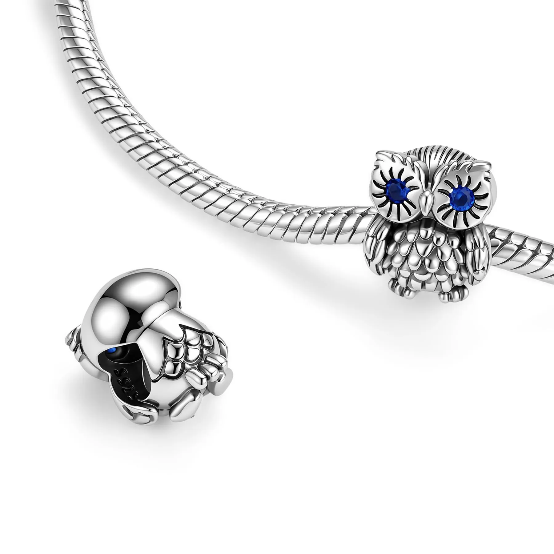 LNQOBU Ciondolo in Argento Sterling 925 con Zircone 5A per Bracciali e Collane Europei da Donna - immagine 2
