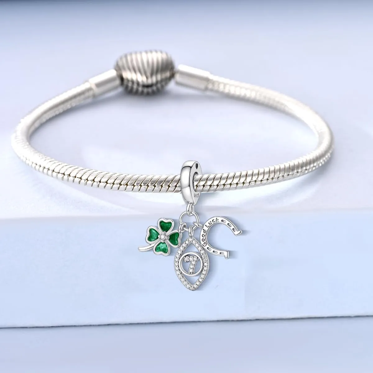 LNQOBU Ciondolo in Argento Sterling 925 con Zircone 5A per Bracciali e Collane Europee da Donna - immagine 2