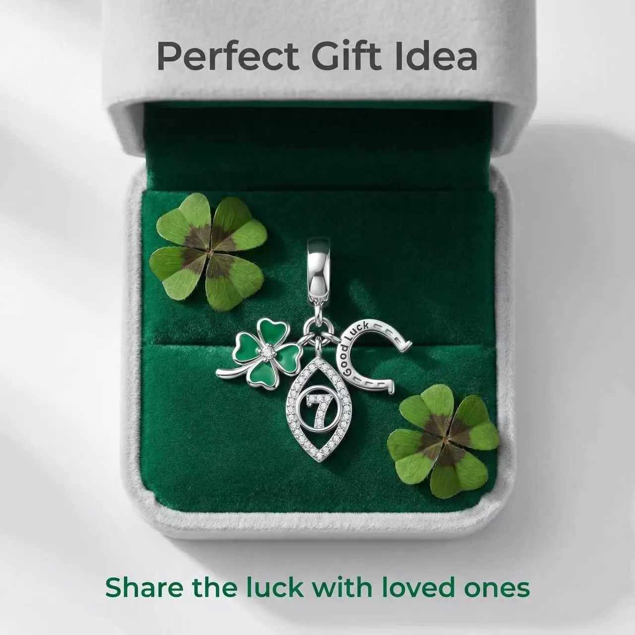LNQOBU Ciondolo in Argento Sterling 925 con Zircone 5A per Bracciali e Collane Europee da Donna - immagine 5