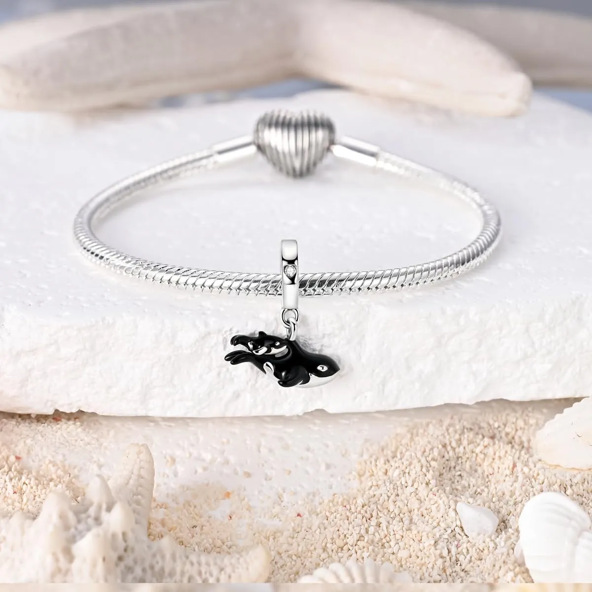 LNQOBU Ciondolo in Argento Sterling 925 con Zirconi 5A per Bracciali e Collane Europei da Donna - immagine 4