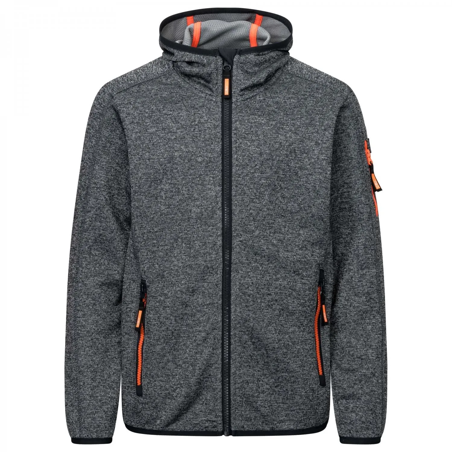 CMP Hooded Knit Tech Fleece Boy Antracite-Cemento 176 3A29385N - immagine 1