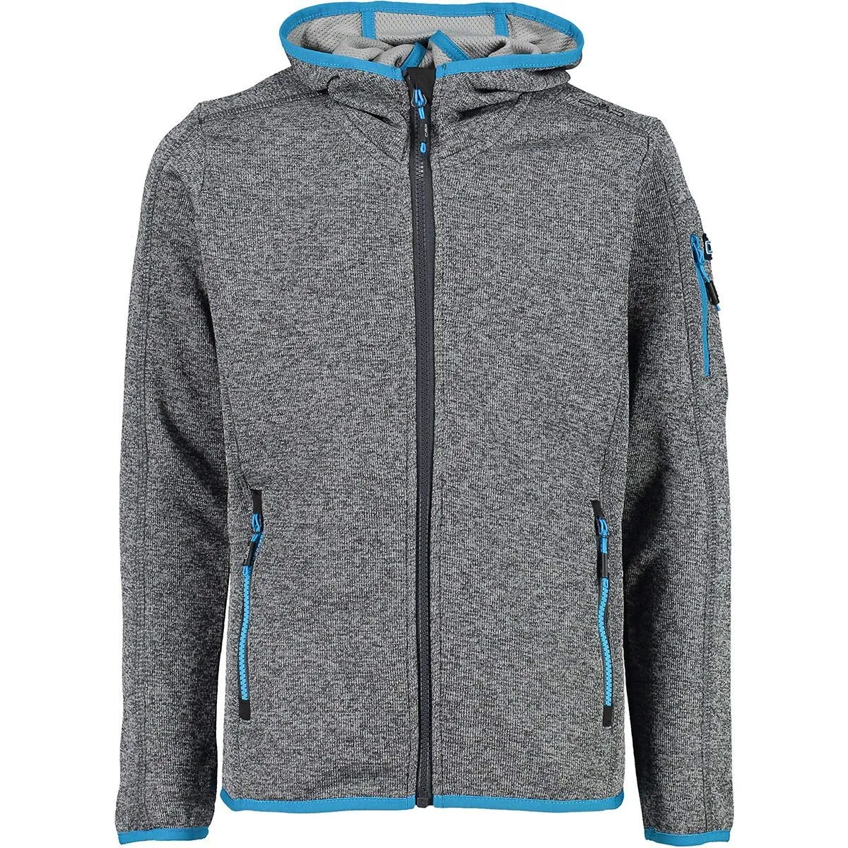 CMP Hooded Knit Tech Fleece Boy Antracite-Cemento 176 3A29385N - immagine 2