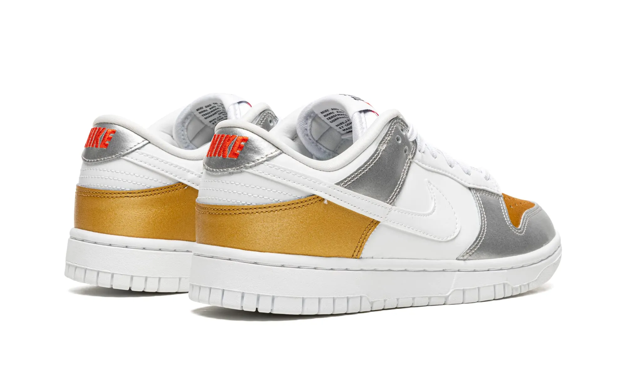 Nike Dunk Low SI Sneaker Donna University Oro Bianco Argento Rosso 44.5 EU - immagine 3