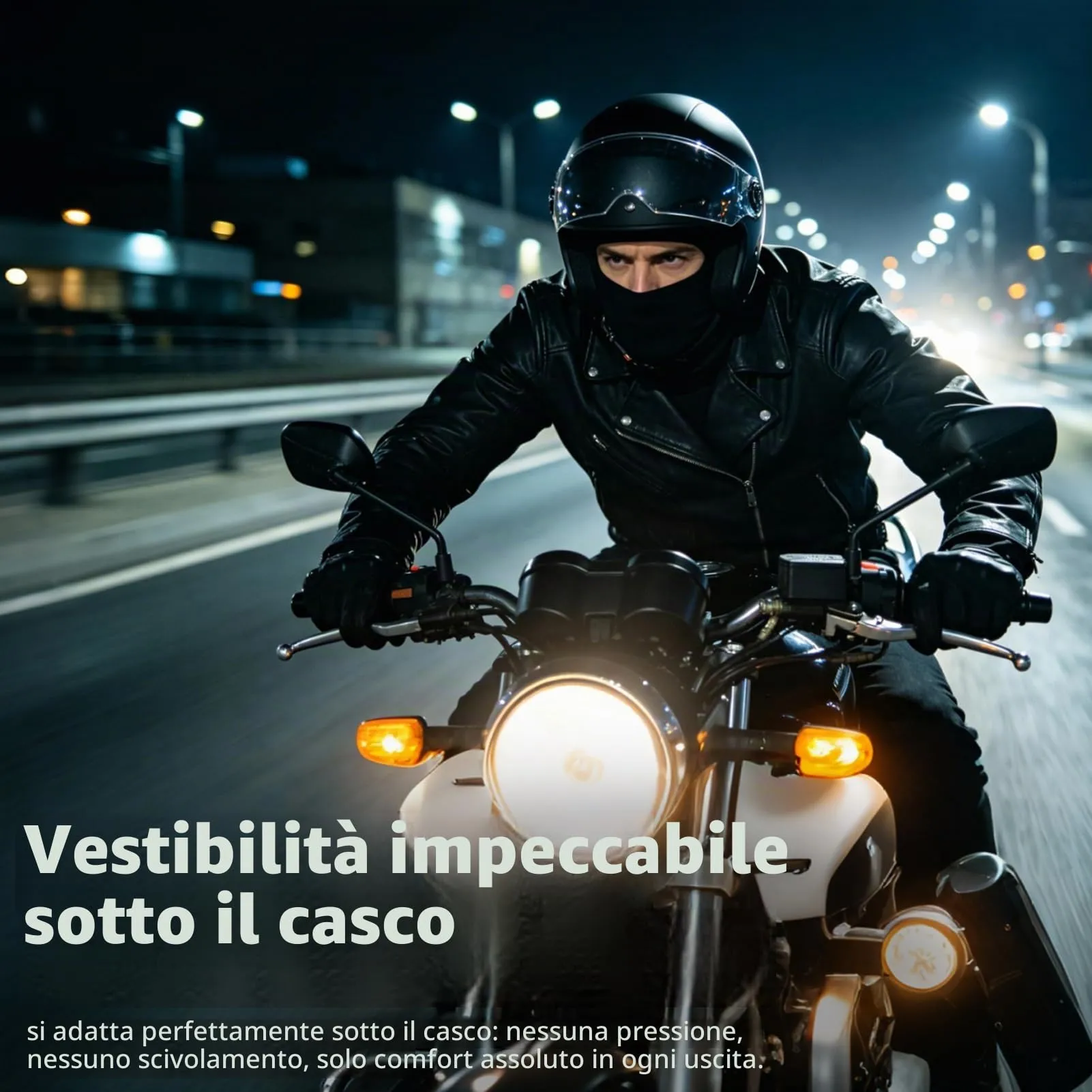 LONGKING Passamontagna Antivento Traspirante, Nero - immagine 2