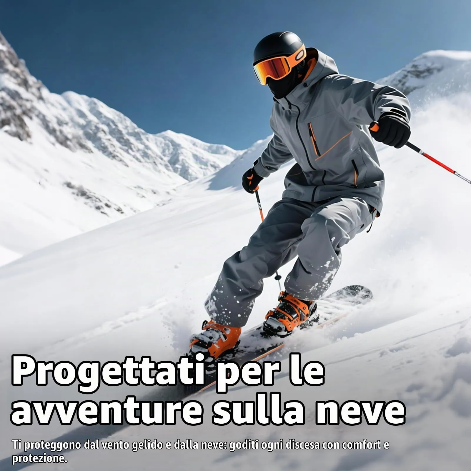 LONGKING Passamontagna Antivento Traspirante, Nero - immagine 7