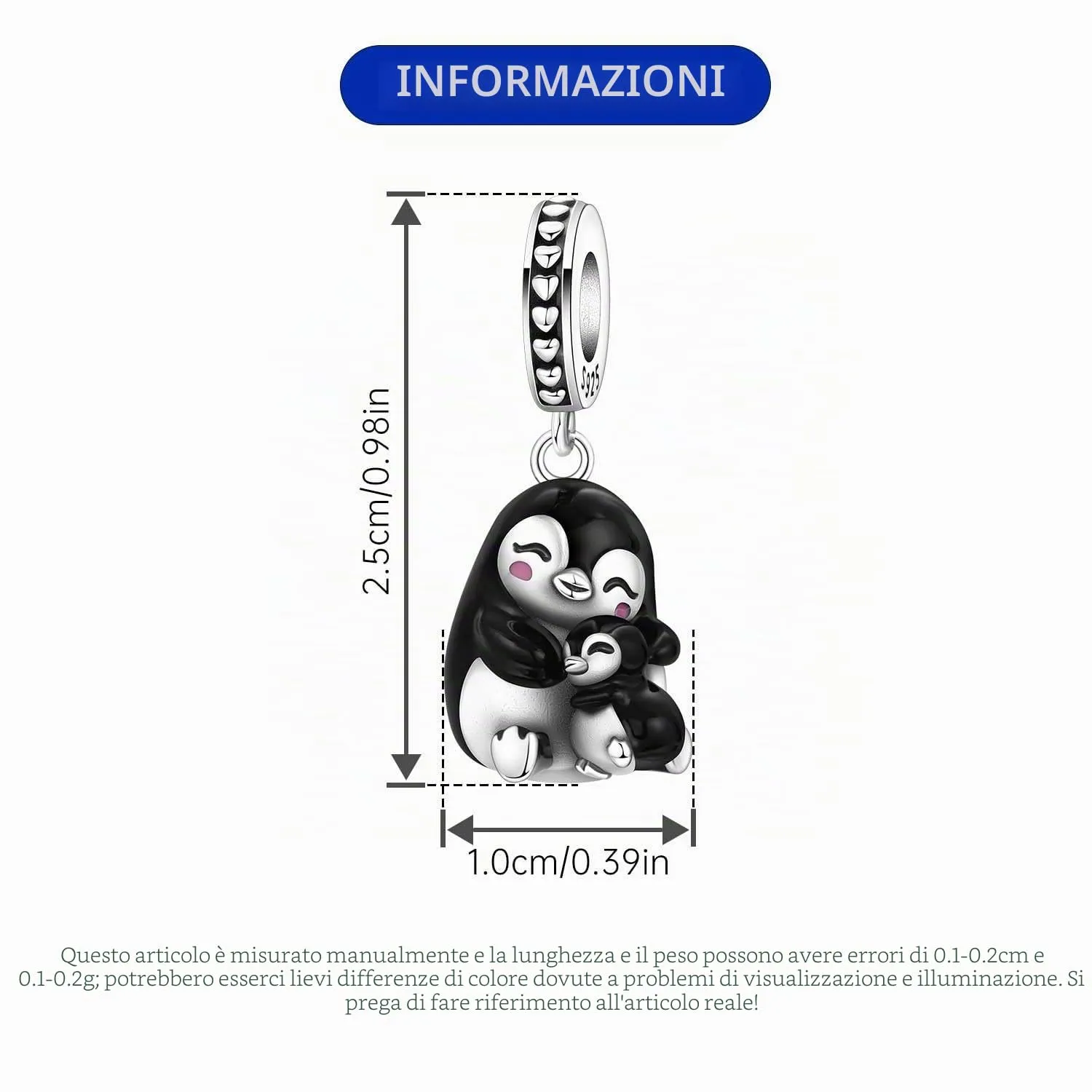 NUJIFFY Ciondoli Animali in Argento Sterling 925 per Donna - immagine 4