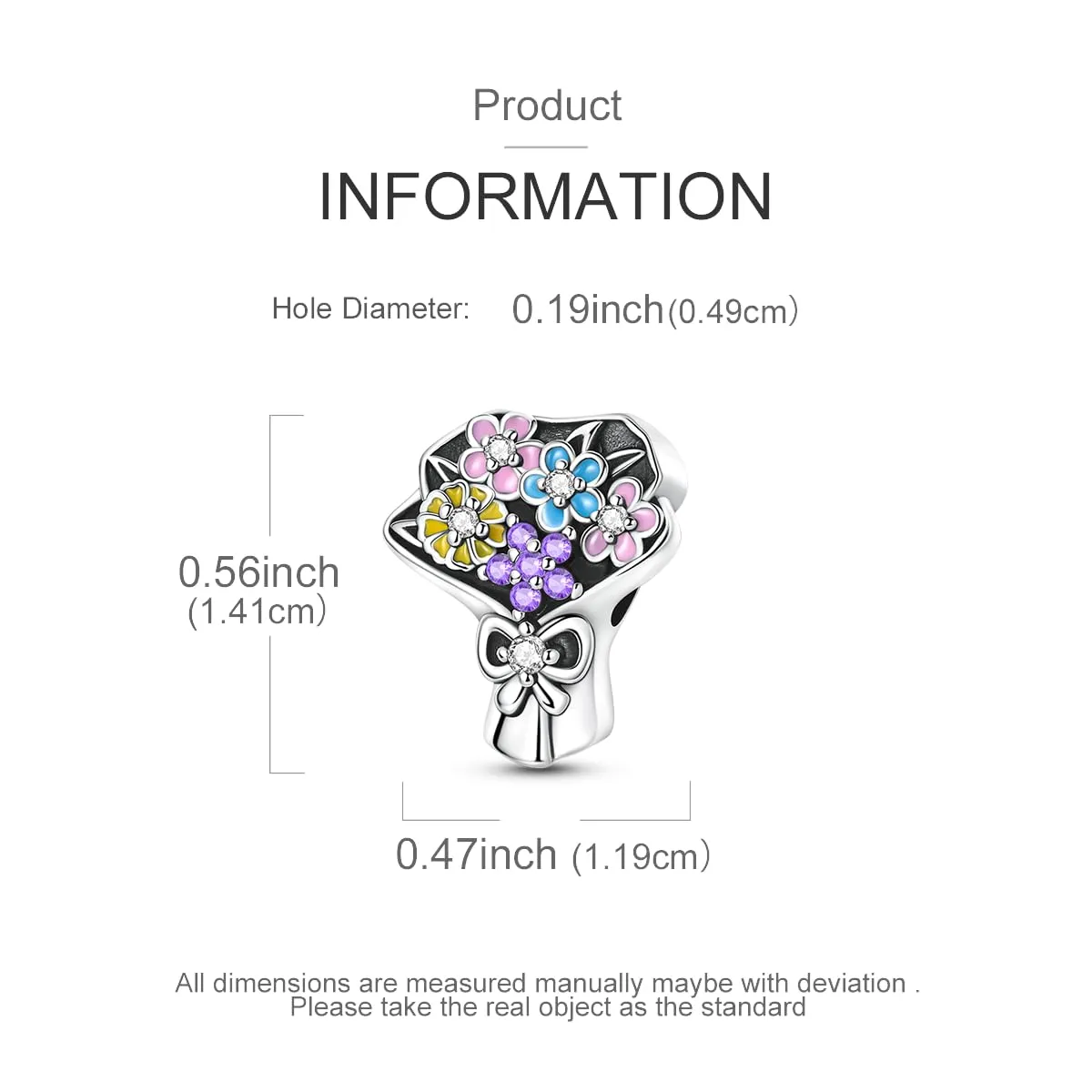 LNQOBU Charm Madre e Figlia Mum Sister in Argento 925 con Zirconi 5A per Braccialetti Pandora - immagine 4