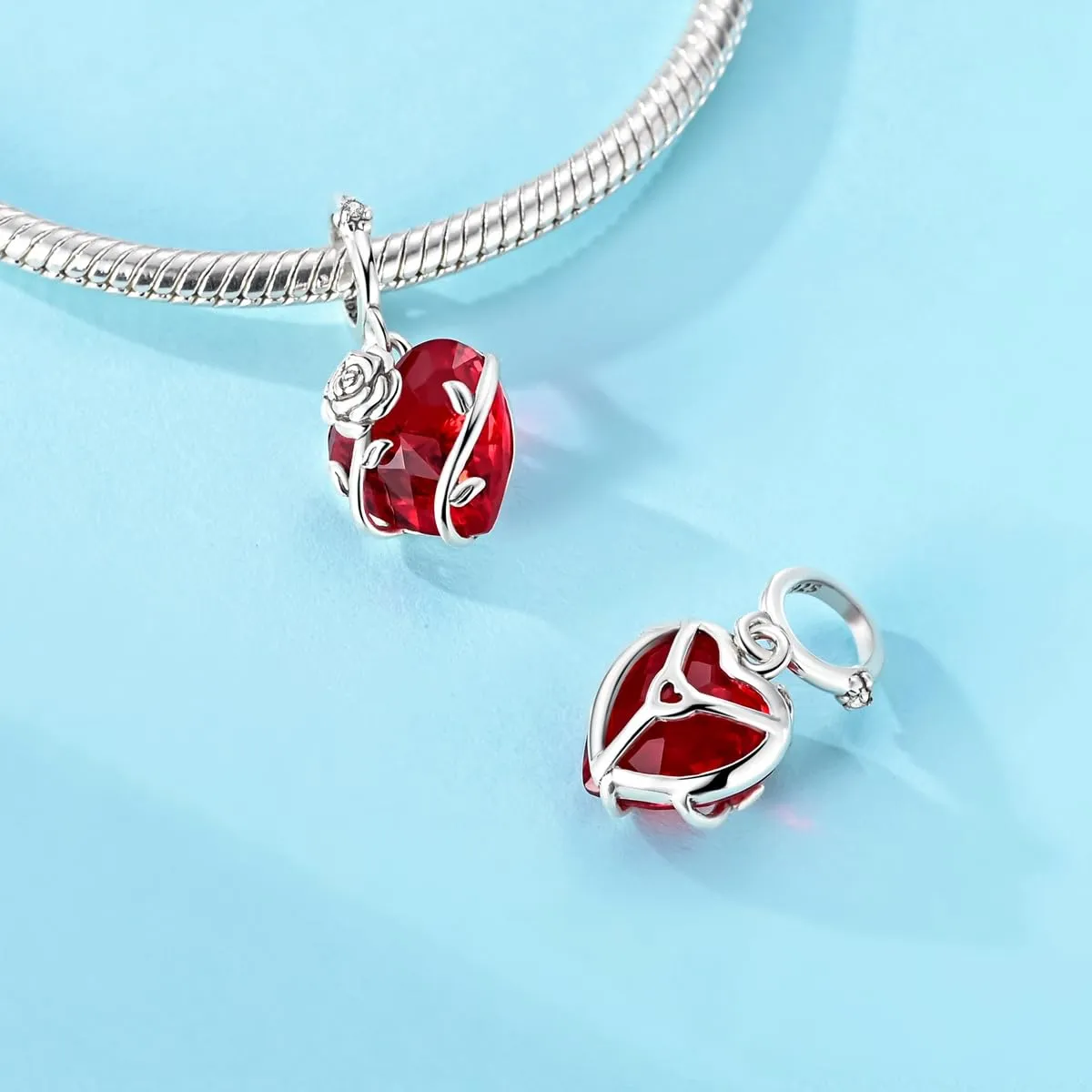 LNQOBU Charm Madre e Figlia Mum Sister in Argento 925 con Zirconi 5A per Braccialetti Pandora - immagine 2