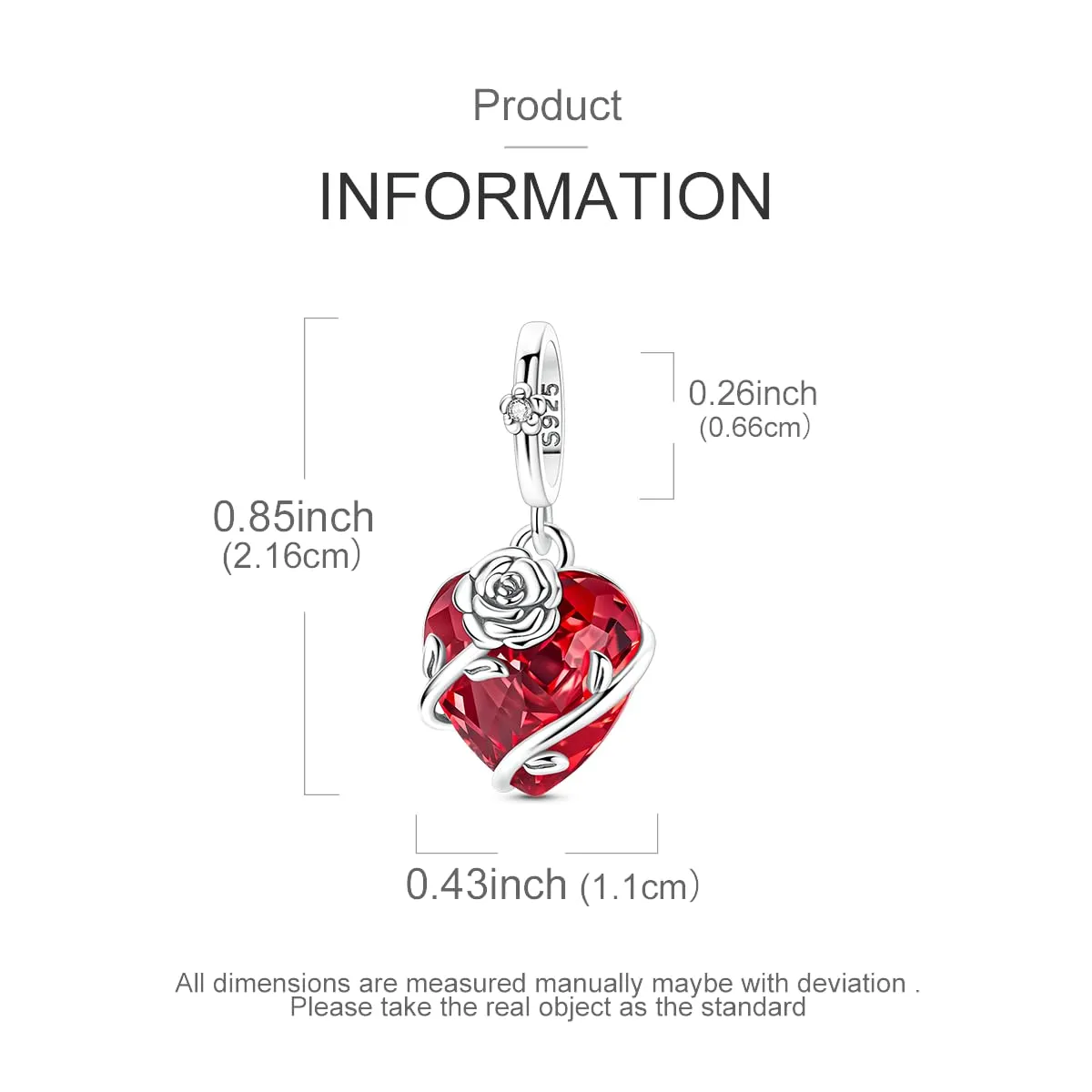 LNQOBU Charm Madre e Figlia Mum Sister in Argento 925 con Zirconi 5A per Braccialetti Pandora - immagine 5