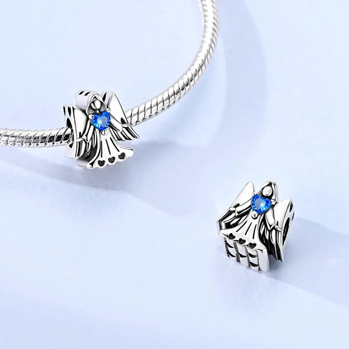 LNQOBU Ciondolo in Argento Sterling 925 con Zircone 5A per Bracciali e Collane Europei da Donna - immagine 2