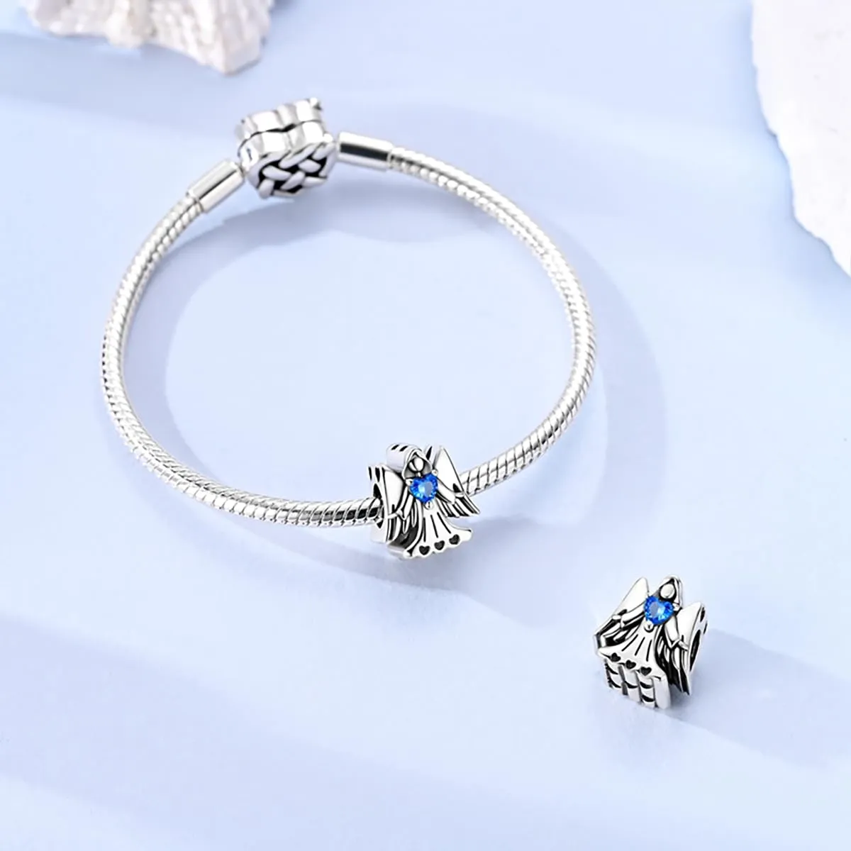 LNQOBU Ciondolo in Argento Sterling 925 con Zircone 5A per Bracciali e Collane Europei da Donna - immagine 3