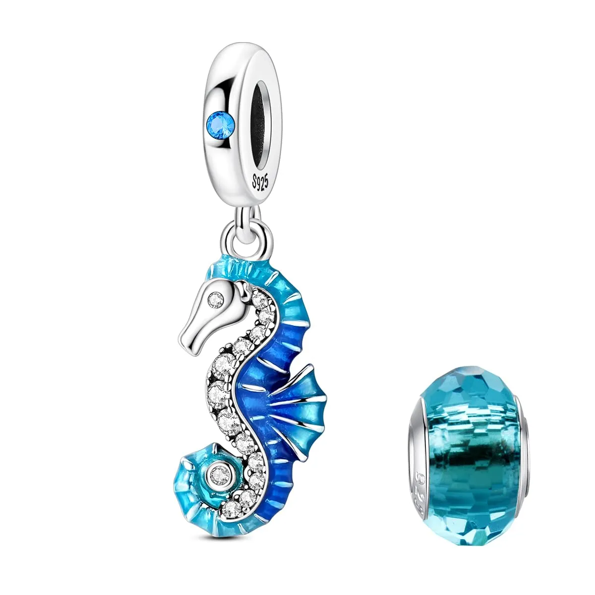 LNQOBU Ciondolo in Argento Sterling 925 con Zircone 5A per Bracciali e Collane Europei da Donna - immagine 1