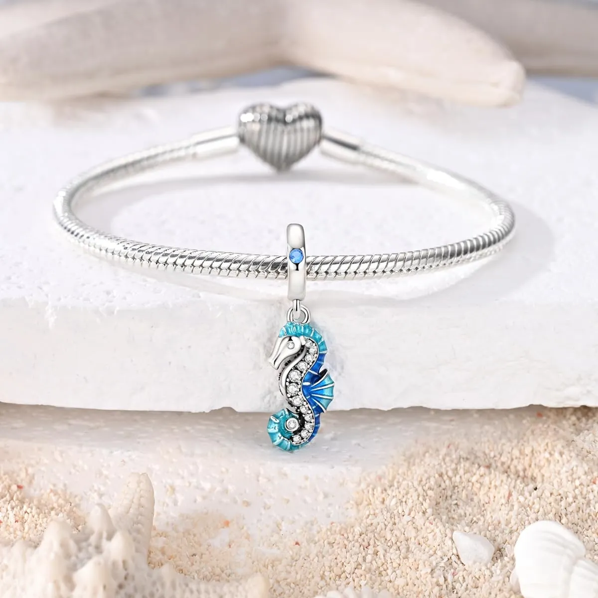 LNQOBU Ciondolo in Argento Sterling 925 con Zircone 5A per Bracciali e Collane Europei da Donna - immagine 4