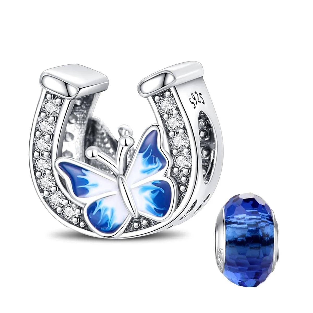 LNQOBU Ciondolo in Argento Sterling 925 con Zircone 5A per Bracciali e Collane Europei da Donna - immagine 1