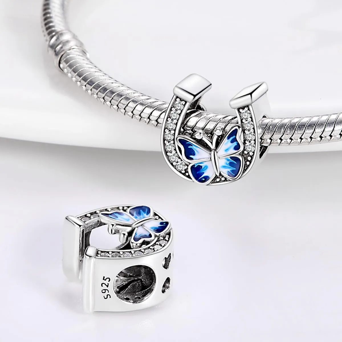 LNQOBU Ciondolo in Argento Sterling 925 con Zircone 5A per Bracciali e Collane Europei da Donna - immagine 3