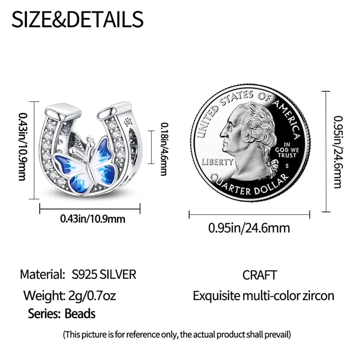 LNQOBU Ciondolo in Argento Sterling 925 con Zircone 5A per Bracciali e Collane Europei da Donna - immagine 4