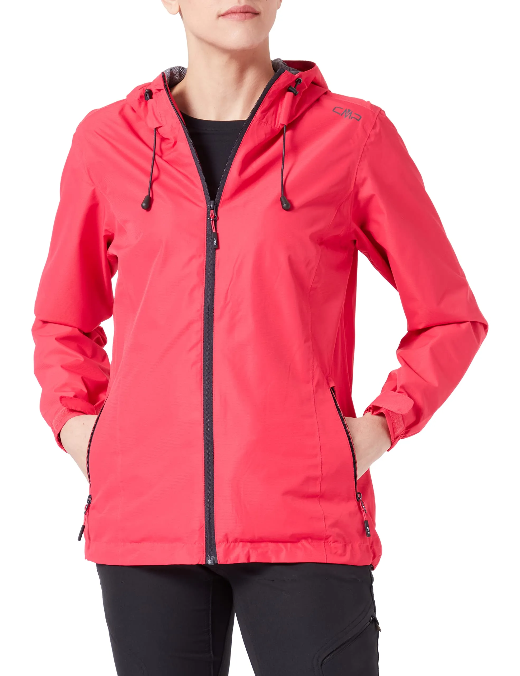 CMP Giacca Pioggia in Poliestere Antistrappo da Donna, Fragola, 3XL - immagine 2