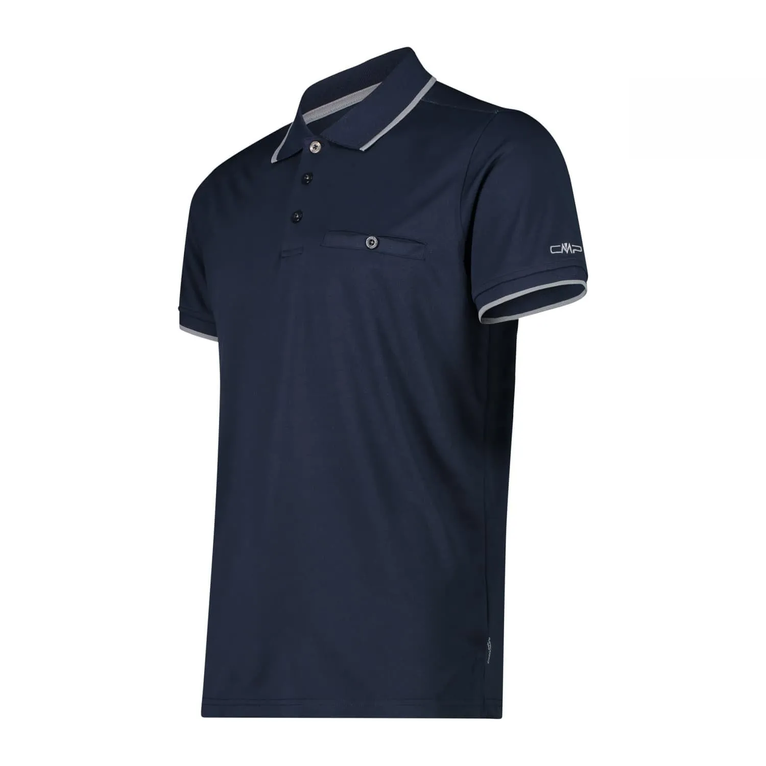 CMP Polo Piquet da uomo, B.Blue-Cemento, 60 - immagine 3