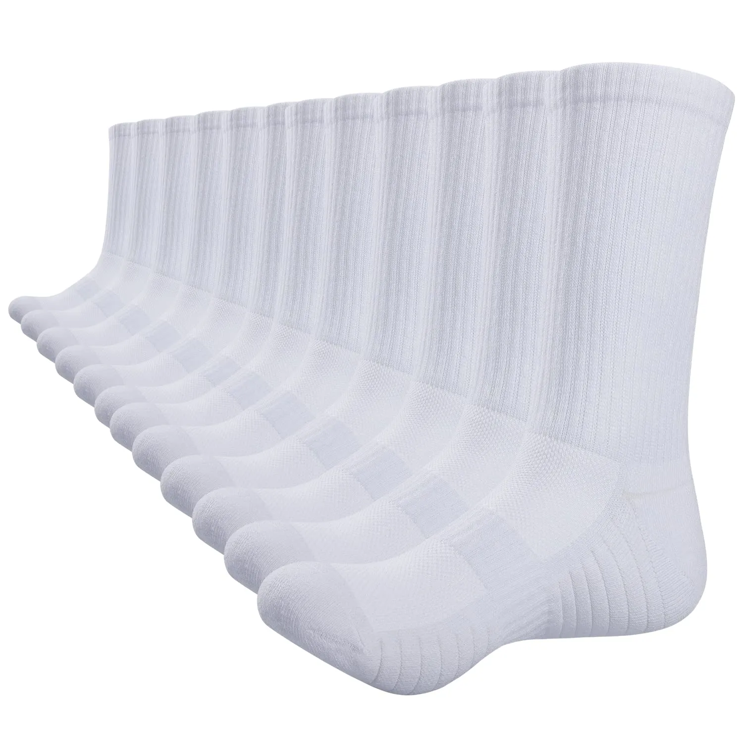 TANSTC Calzini Sportivi in Cotone per Donna e Uomo, 47-50, Bianco, 6 Paia - immagine 1
