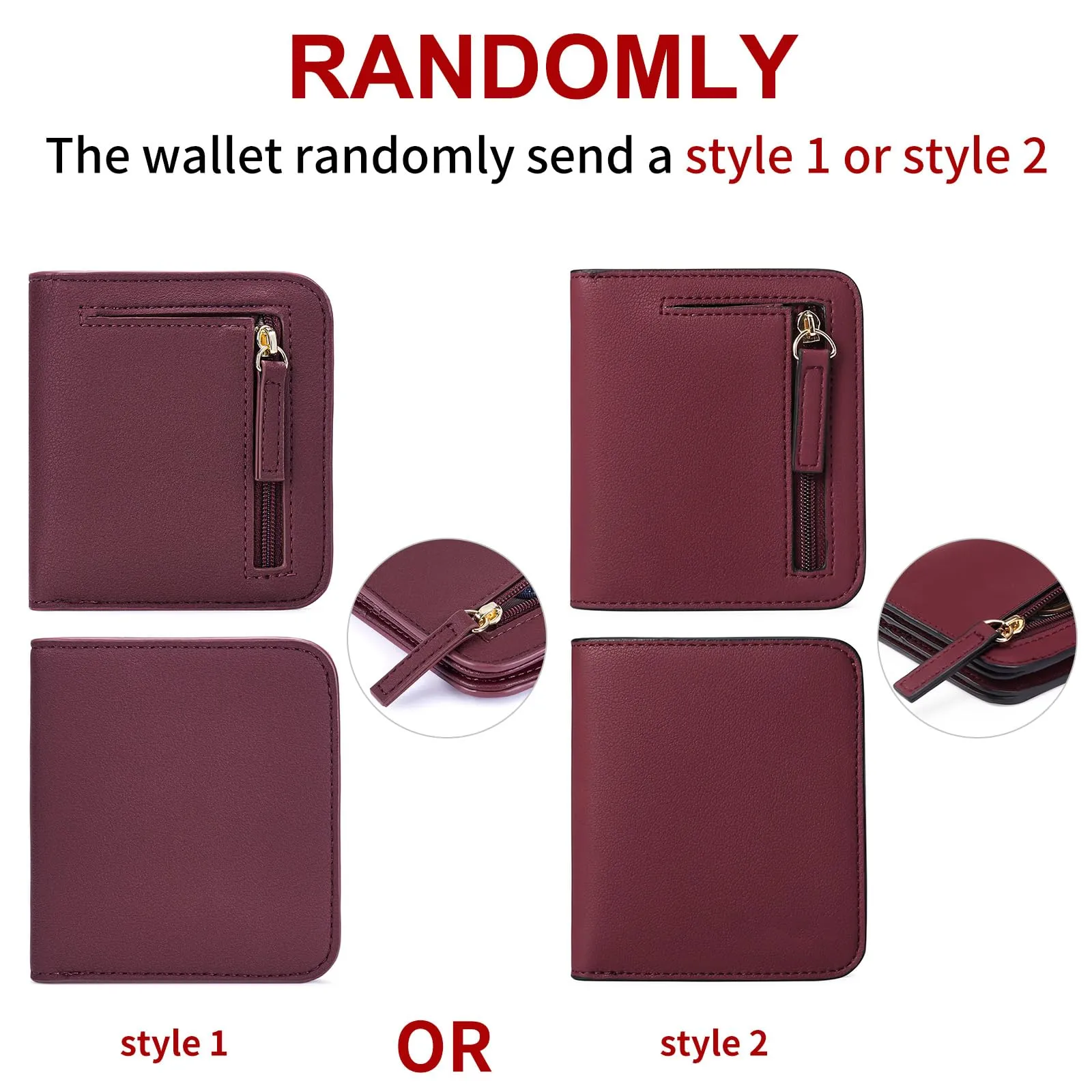 GAEKEAO Portafoglio da Donna in Pelle con Blocco RFID, 7 Scomparti per Carte e Tasca con Cerniera - immagine 3