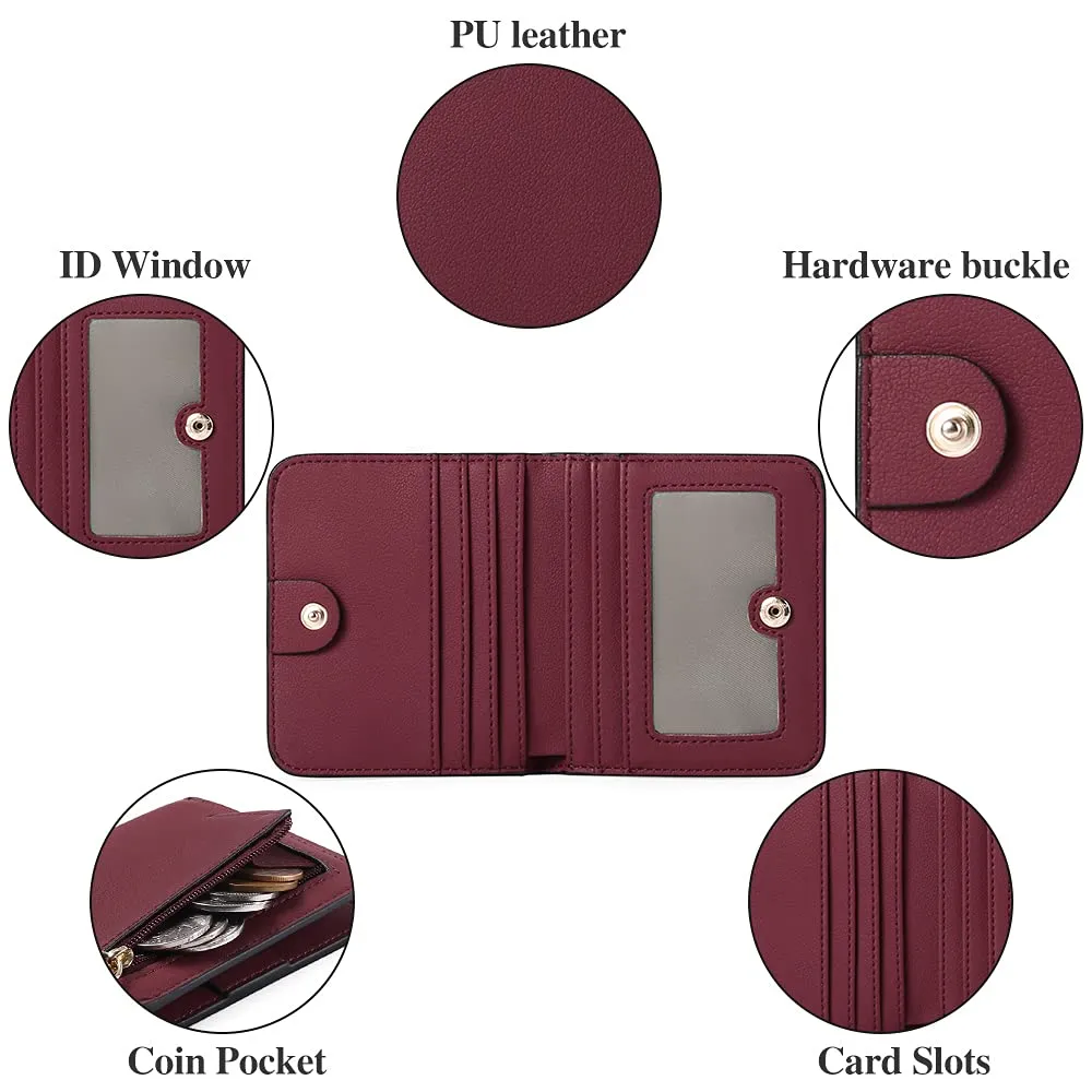 GAEKEAO Portafoglio da Donna in Pelle con Blocco RFID, 7 Scomparti per Carte e Tasca con Cerniera - immagine 4
