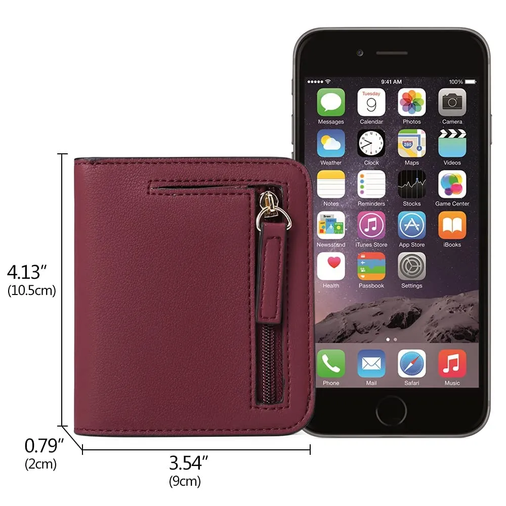 GAEKEAO Portafoglio da Donna in Pelle con Blocco RFID, 7 Scomparti per Carte e Tasca con Cerniera - immagine 5