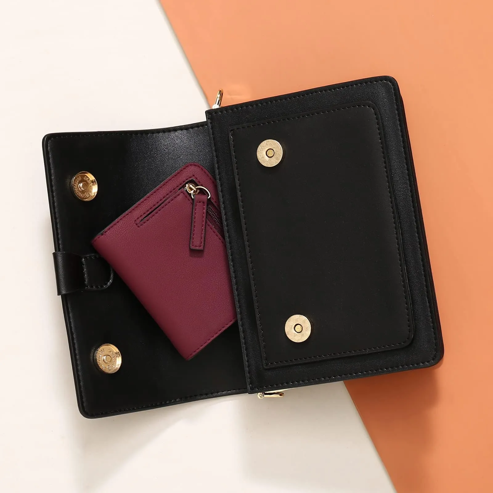 GAEKEAO Portafoglio da Donna in Pelle con Blocco RFID, 7 Scomparti per Carte e Tasca con Cerniera - immagine 6