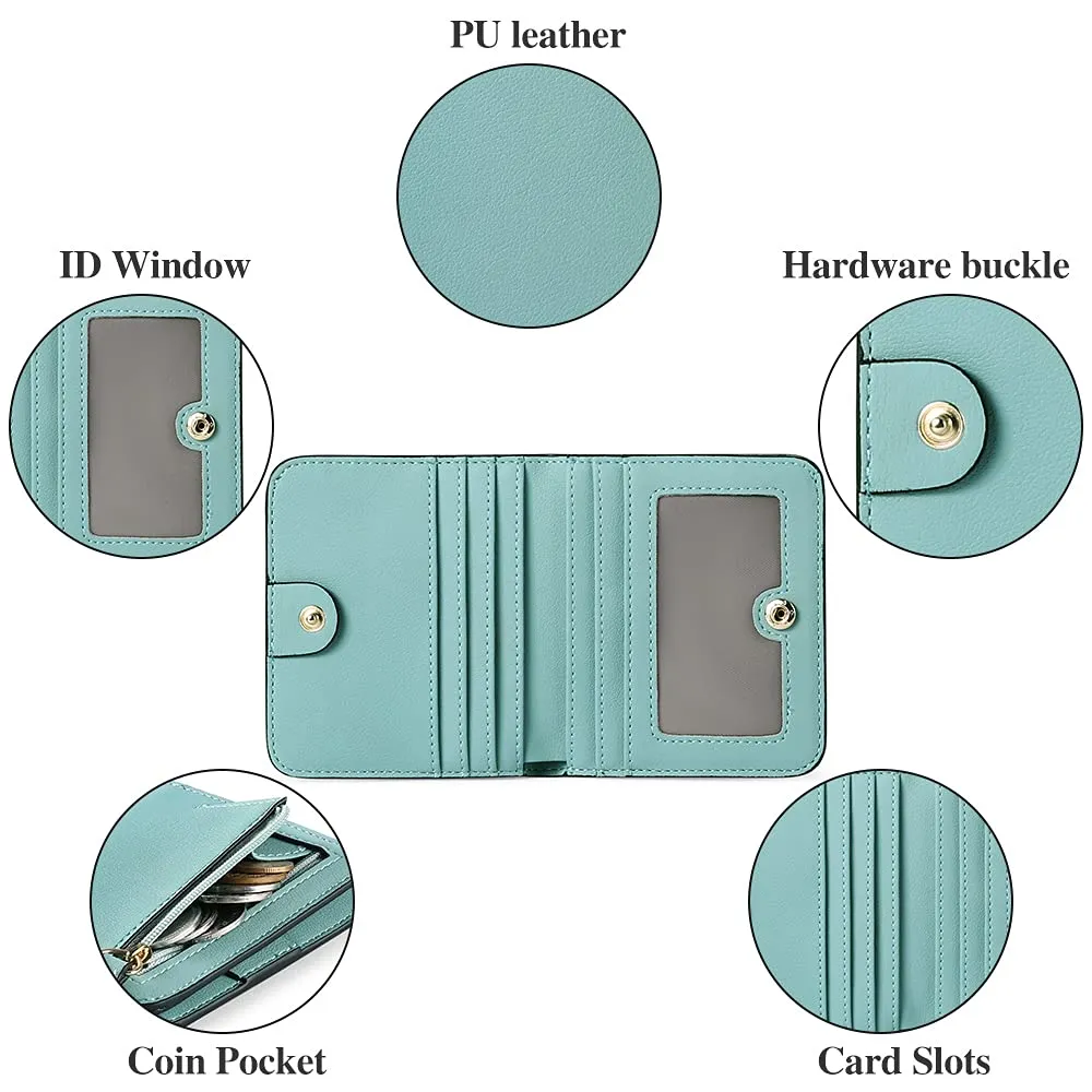 GAEKEAO Portafoglio da Donna in Pelle con Blocco RFID, 7 Scomparti per Carte, Finestra ID e Tasca con Cerniera - immagine 4