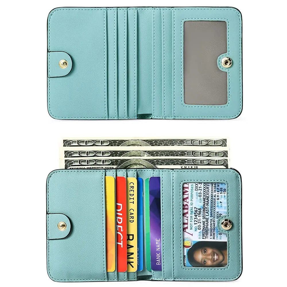 GAEKEAO Portafoglio da Donna in Pelle con Blocco RFID, 7 Scomparti per Carte, Finestra ID e Tasca con Cerniera - immagine 5