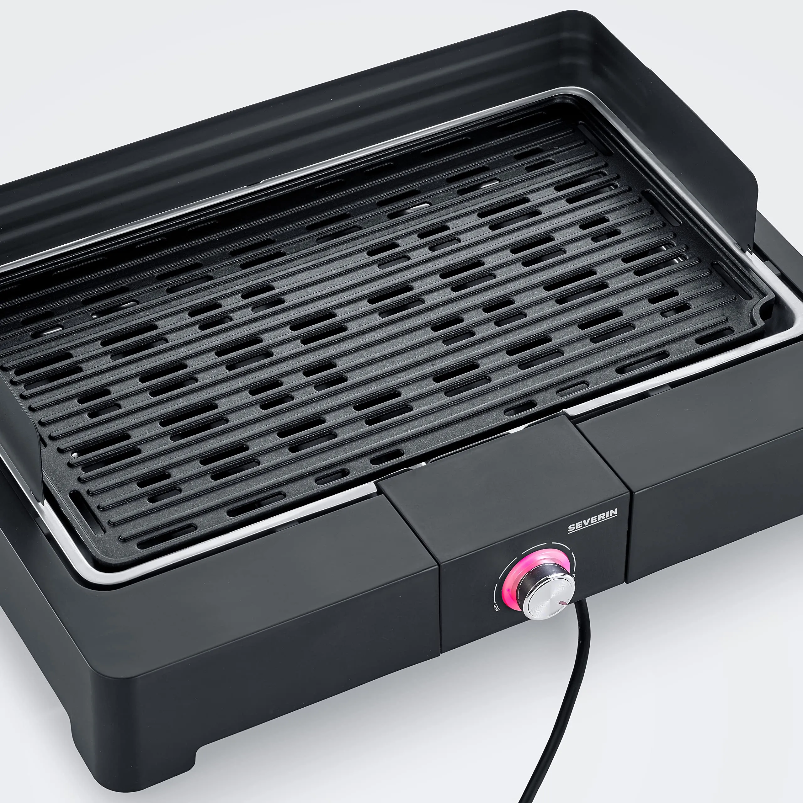 Severin Barbecue Elettrico da Tavolo PG 8567, 2200W, SafeTouch, Piastra Alluminio Pressofuso, Nero - immagine 3
