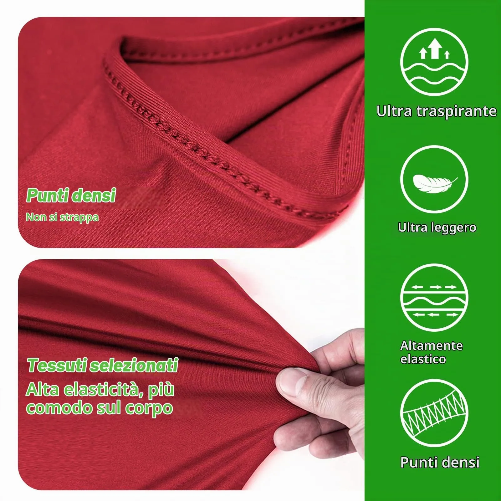 LONGKING Passamontagna Balaclava Unisex Protezione UV Antivento Rosso - immagine 4