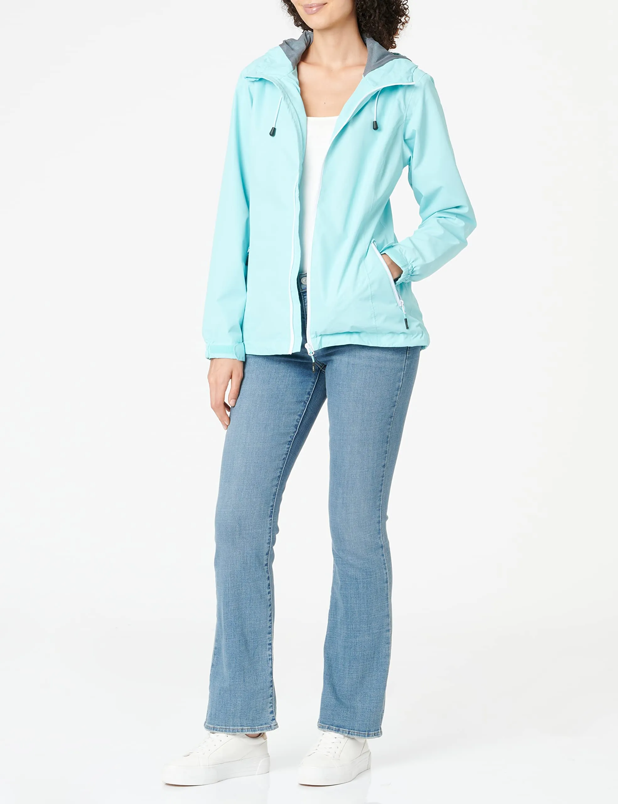 CMP Giacca Pioggia in Poliestere Antistrappo da Donna, Acqua, XS - immagine 3