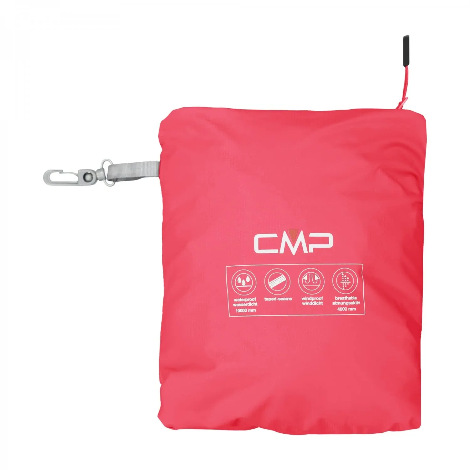 CMP Giacca Pioggia in Poliestere Antistrappo da Donna, Fragola, M - immagine 6