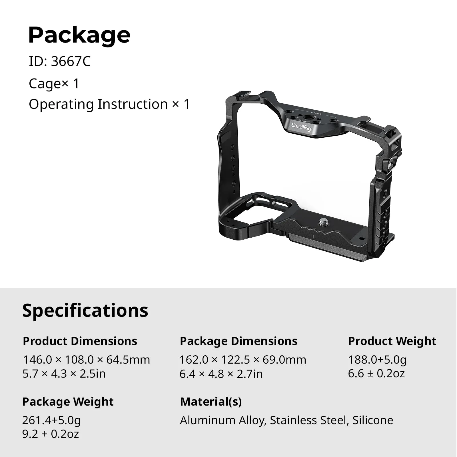 SmallRig Cage for Sony Alpha 7R V, 7 IV, 7S III, 1, 7R IV - 3667C - immagine 9