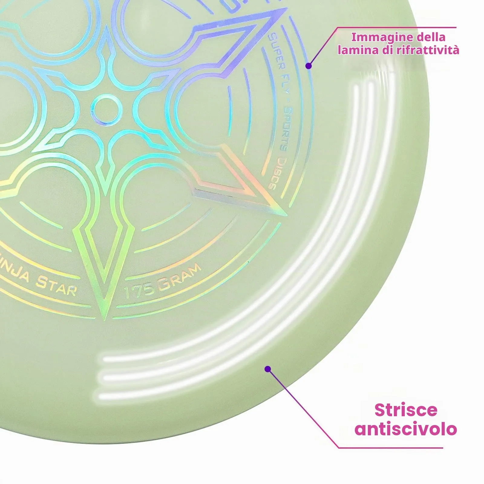 Indy Dirty Disc Frisbee (175 g) - Glow - immagine 5