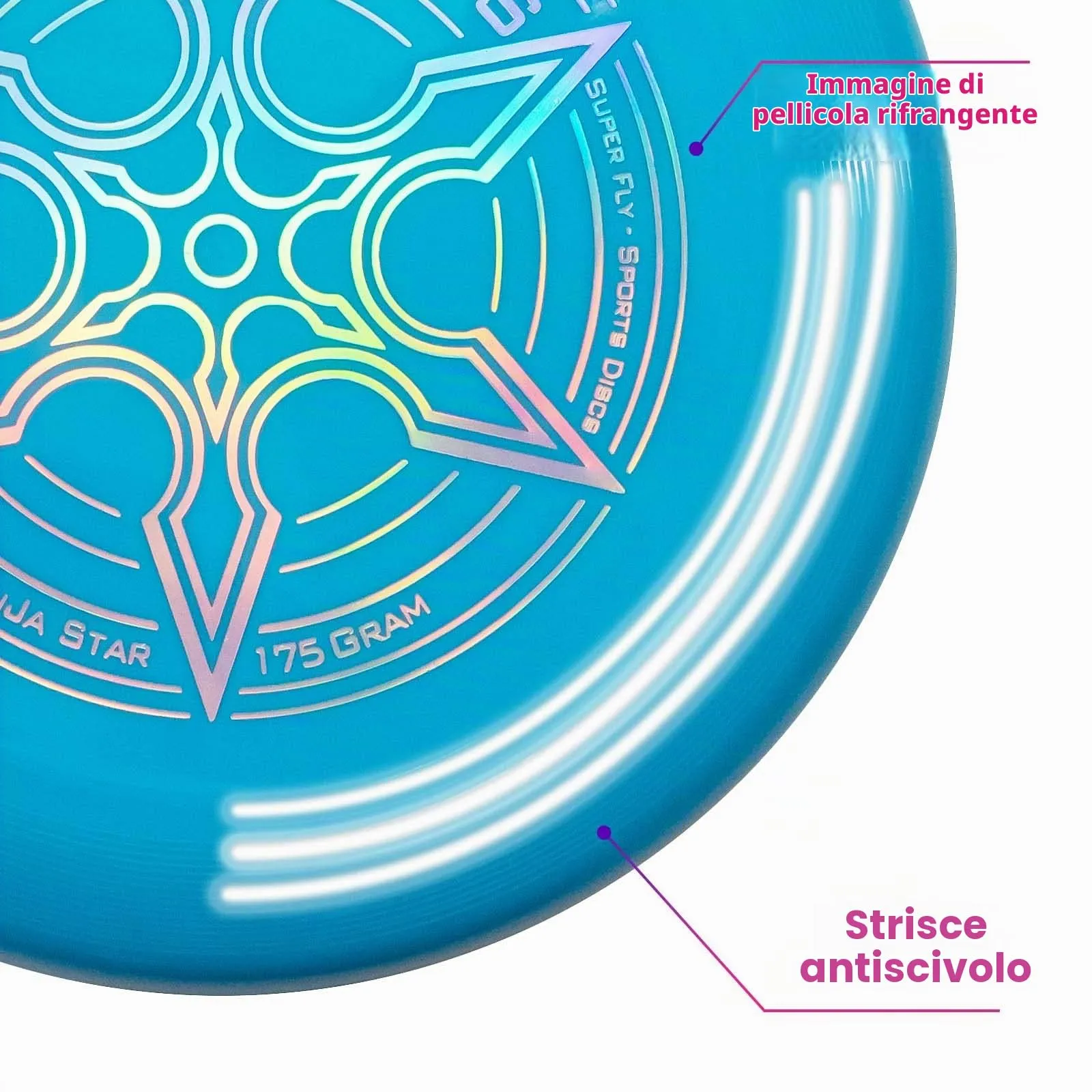 Indy Dirty Disc Frisbee, 175g (Blu) - immagine 4