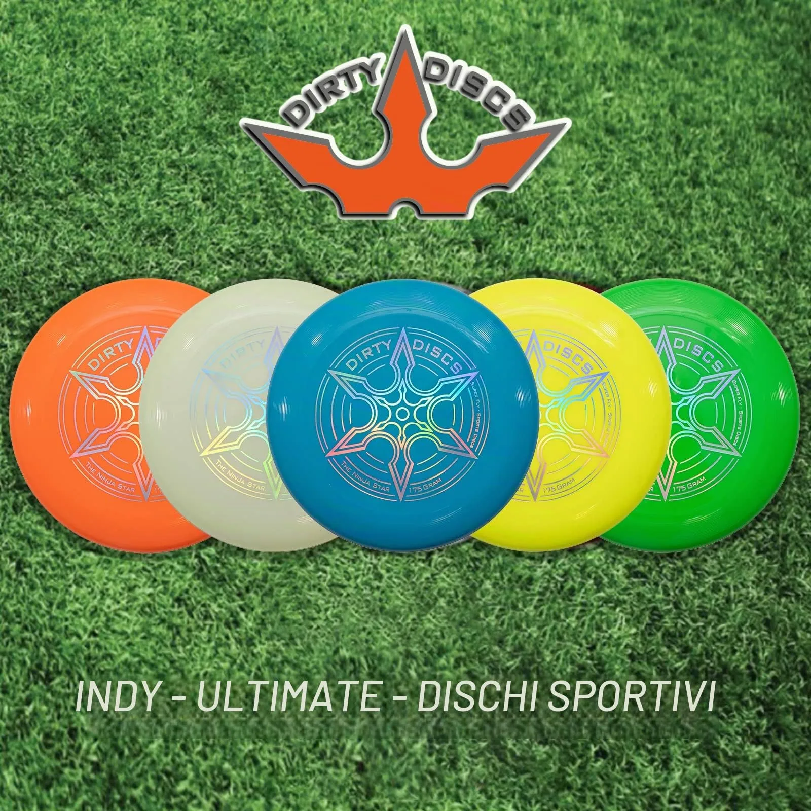 Indy Dirty Disc Frisbee, 175g (Blu) - immagine 9