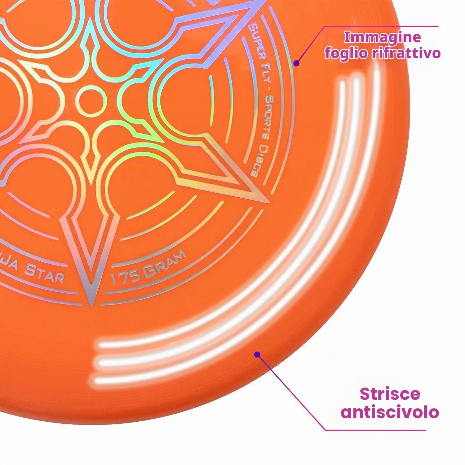Indy Dirty Disc Frisbee (175 g) - Arancione - immagine 4