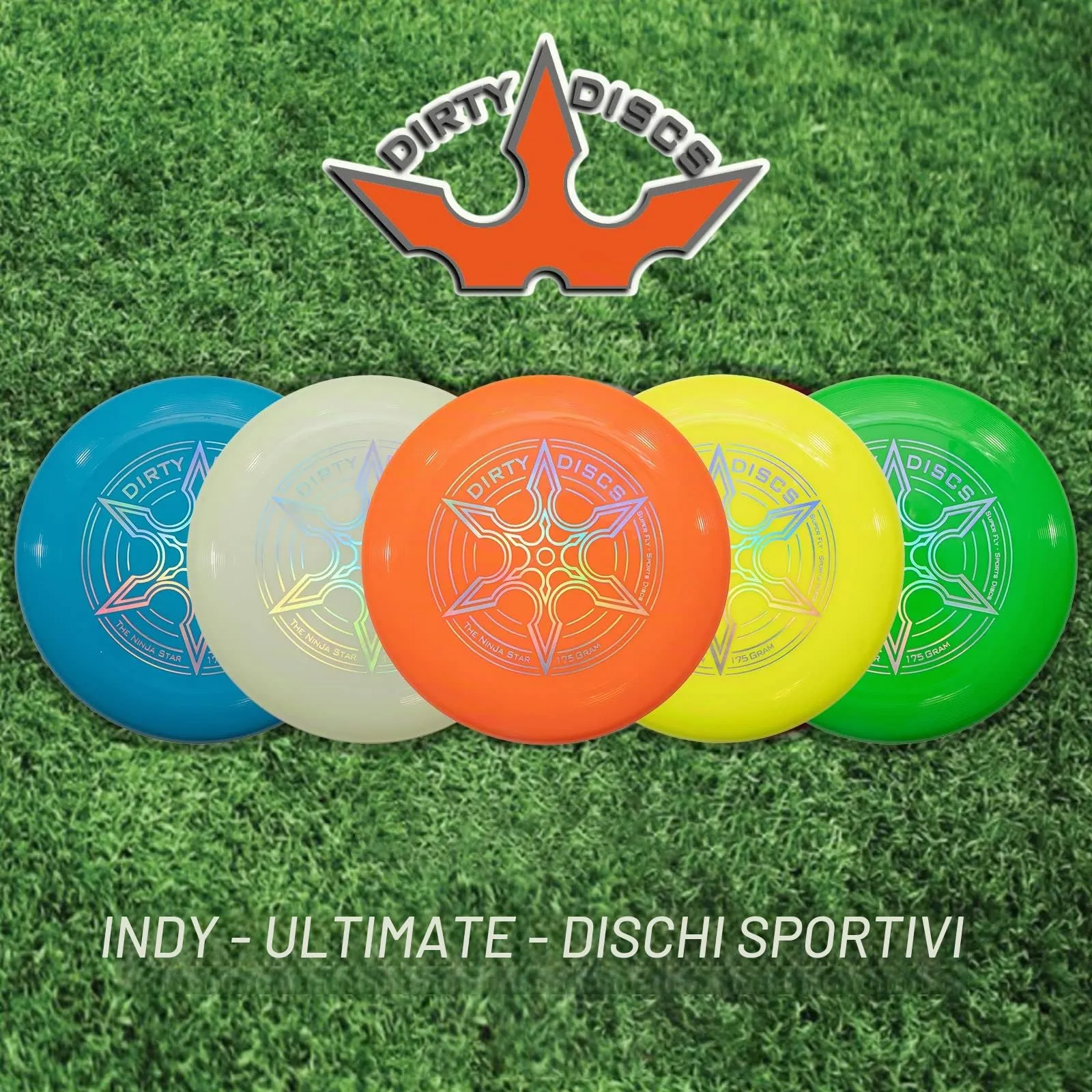Indy Dirty Disc Frisbee (175 g) - Arancione - immagine 9